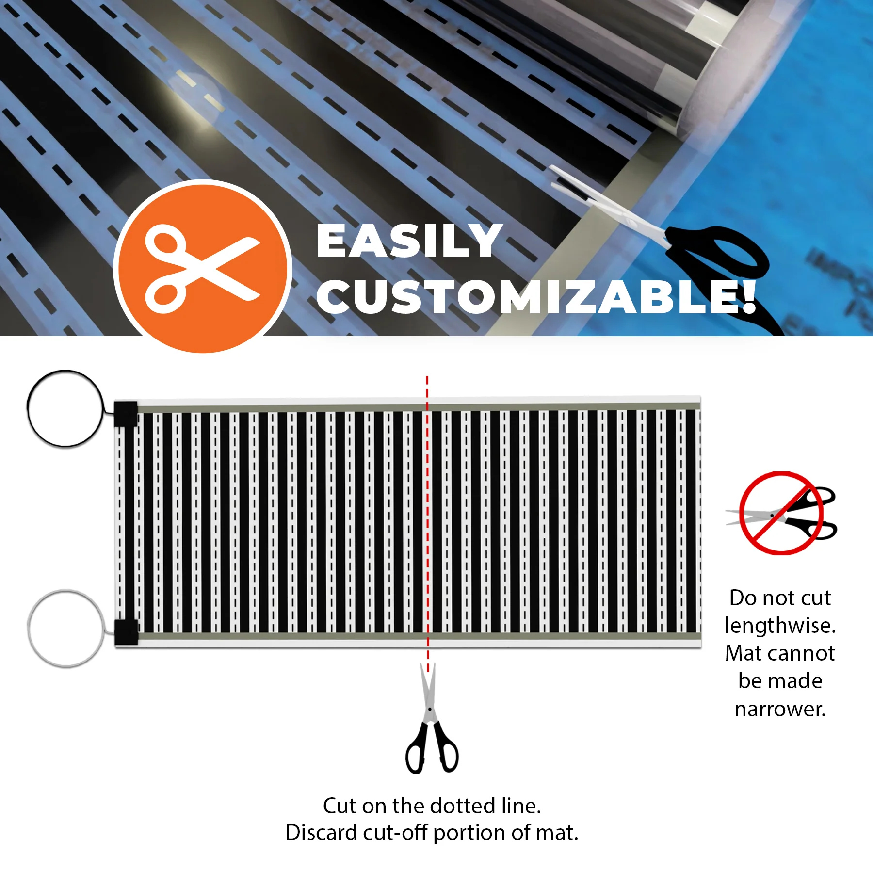 1.5 ft. W x 10 ft. L 120V Radiant Floor Heating Systems for Laminate, Vinyl, and Floating Floors - Image 3