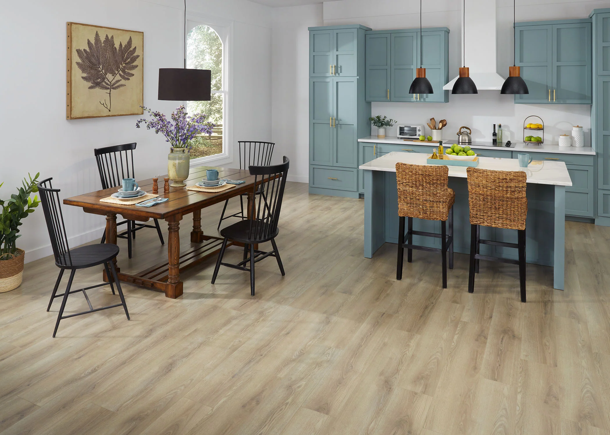 10mm Brisk Hollow Oak w/ pad Water-Resistant Laminate Flooring - Sample - Image 2