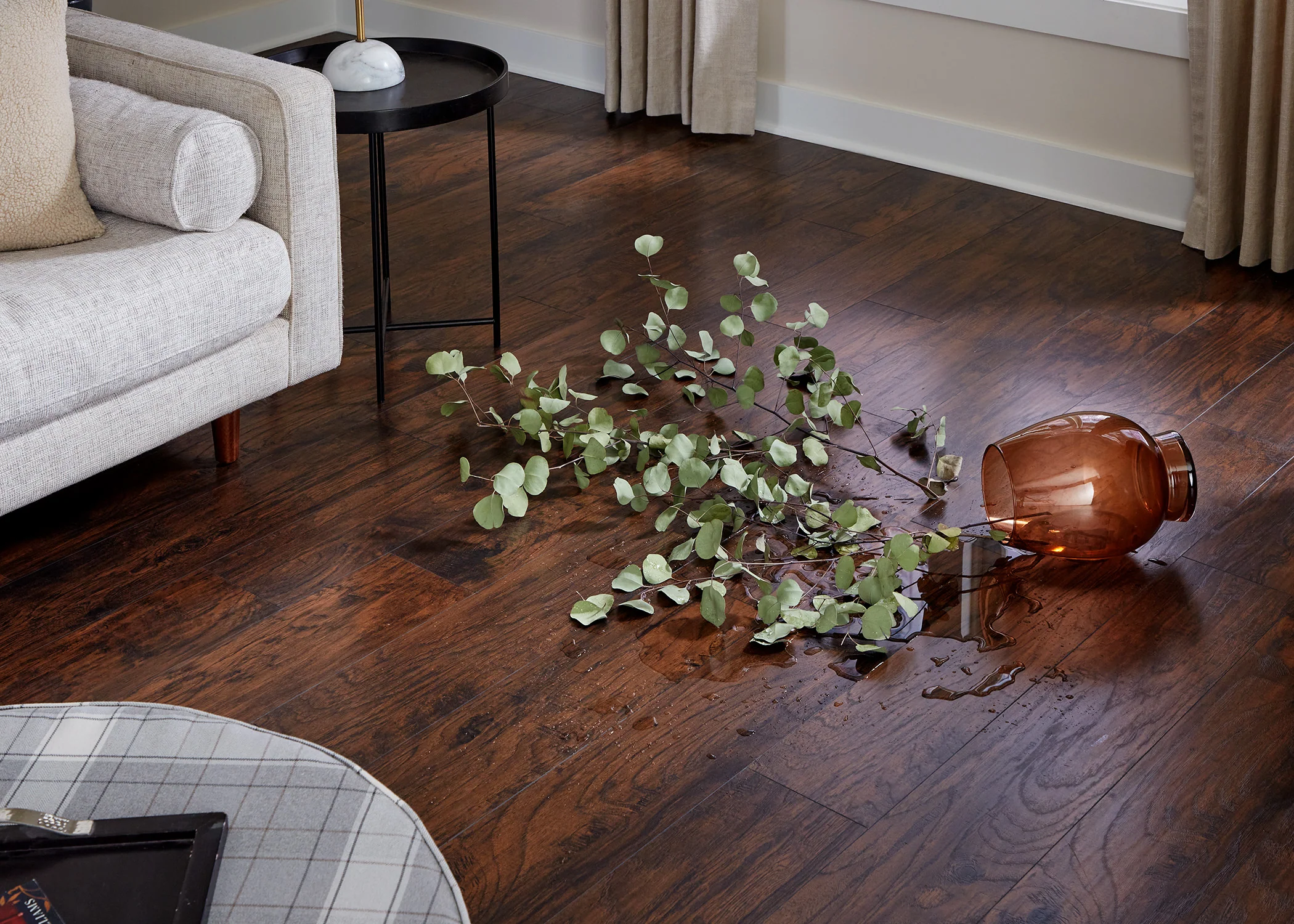 12mm Rustic Realm Hickory Water-Resistant Laminate Flooring - Sample - Image 3