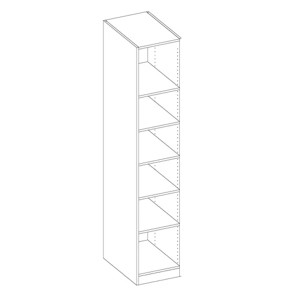 15 in. Wide x 24 in. Deep x 84 in. Tall - Walnut 5 Shelf Closet - Image 2