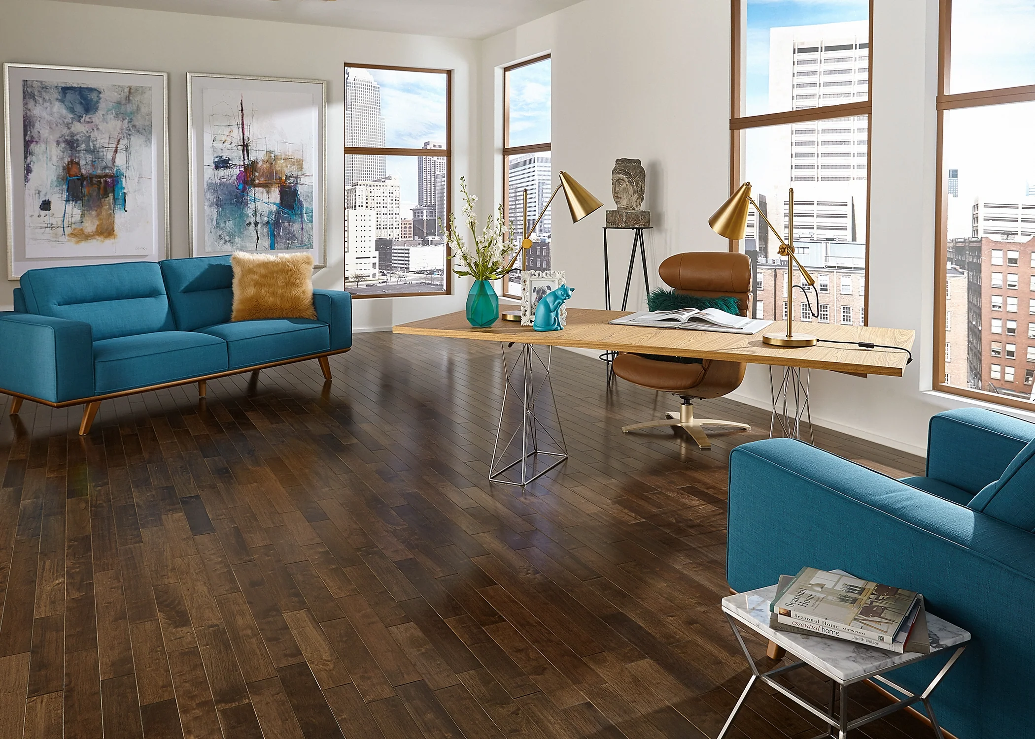 3/4 in. Chestnut Hevea Solid Hardwood Flooring 3.5 in. Wide - As-Is - Stack Out - 467.82 Sq. Ft. - Image 2