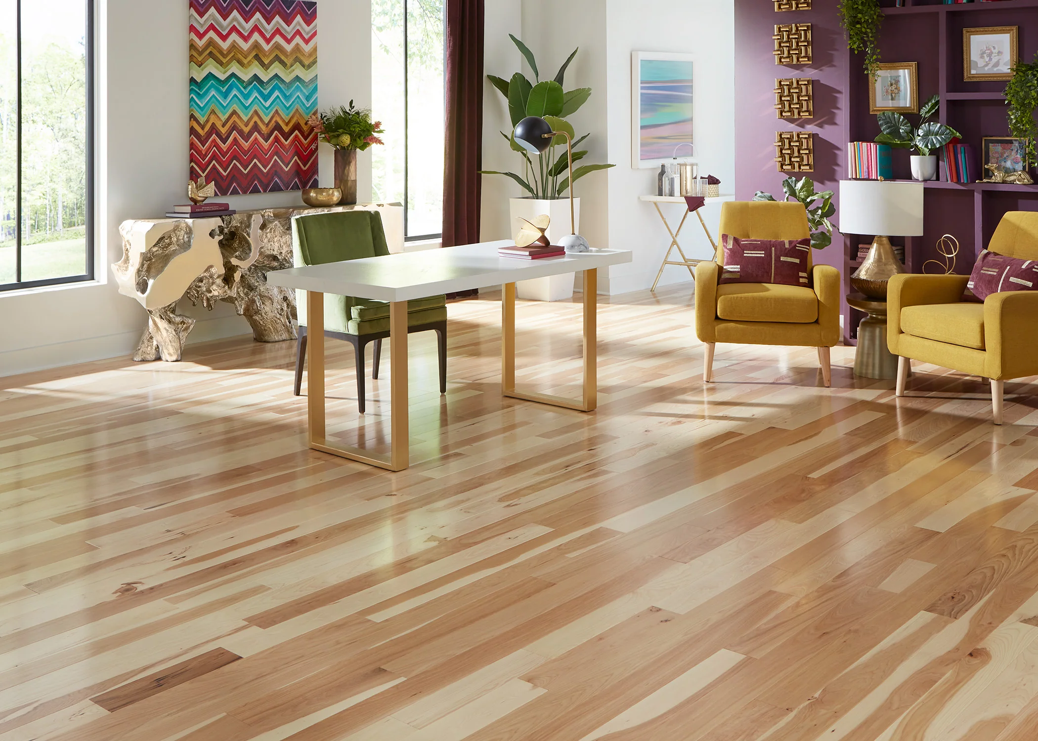 3/4 in. Natural Hickory Solid Hardwood Flooring - Sample - Image 2