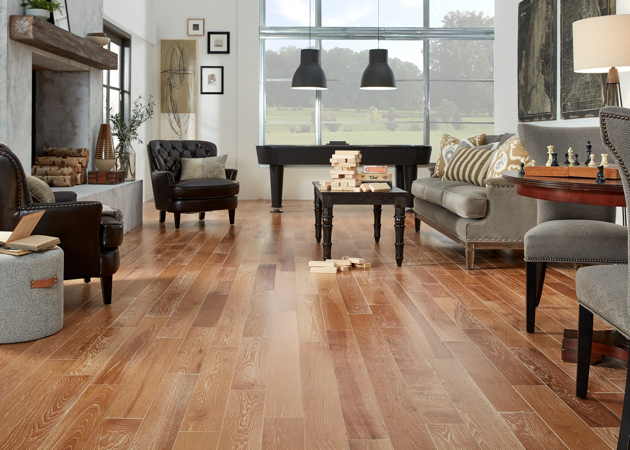 3/4 in. North Hampton Hickory Distressed Prefinished Solid Hardwood Flooring 5 in. Wide - Image 2