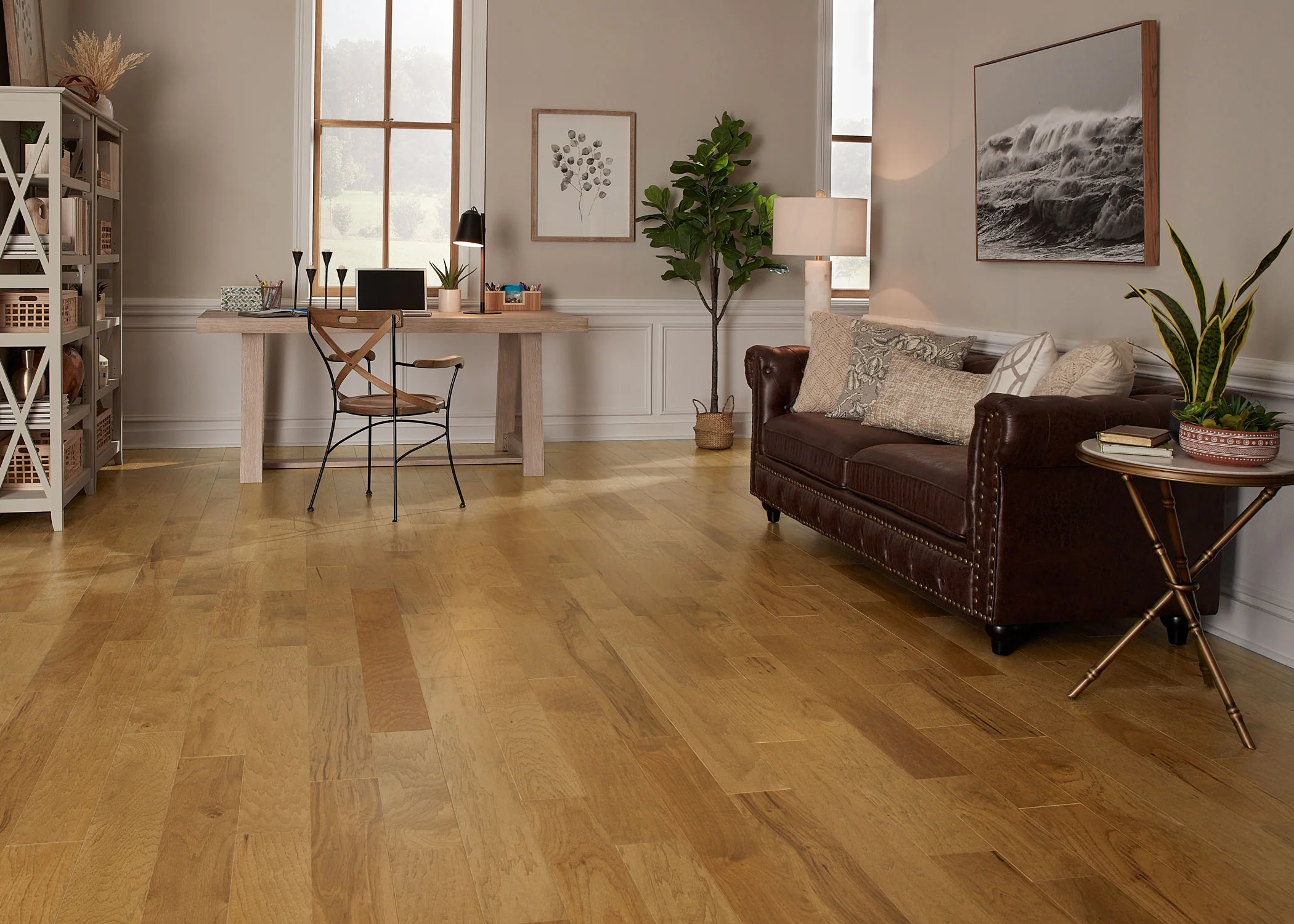 3/8 in. Golden Valley Hickory Quick Click Engineered Hardwood Flooring - Sample - Image 2