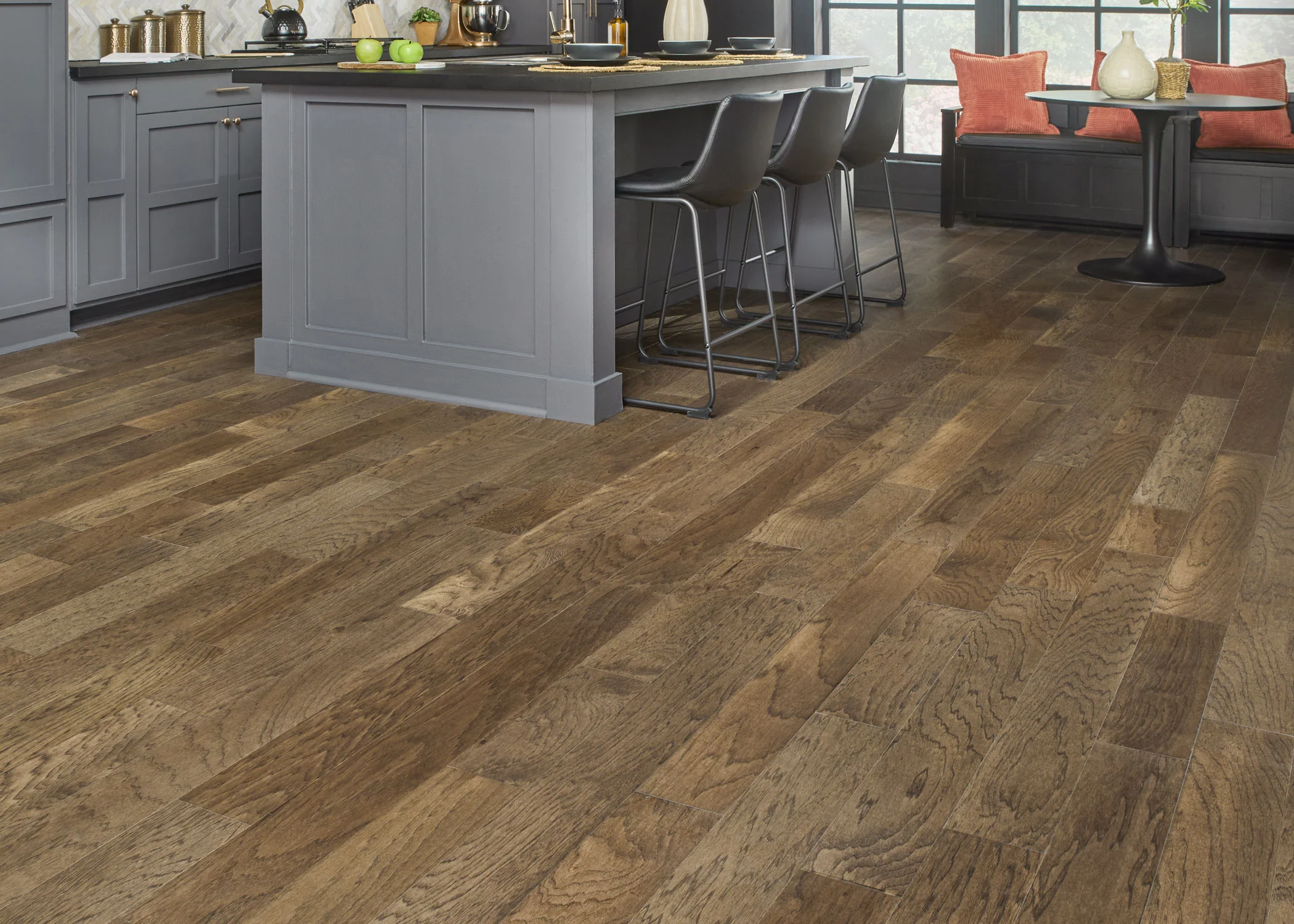 3/8 in. Shadow Valley Hickory Quick Click Engineered Hardwood Flooring - Sample - Image 2