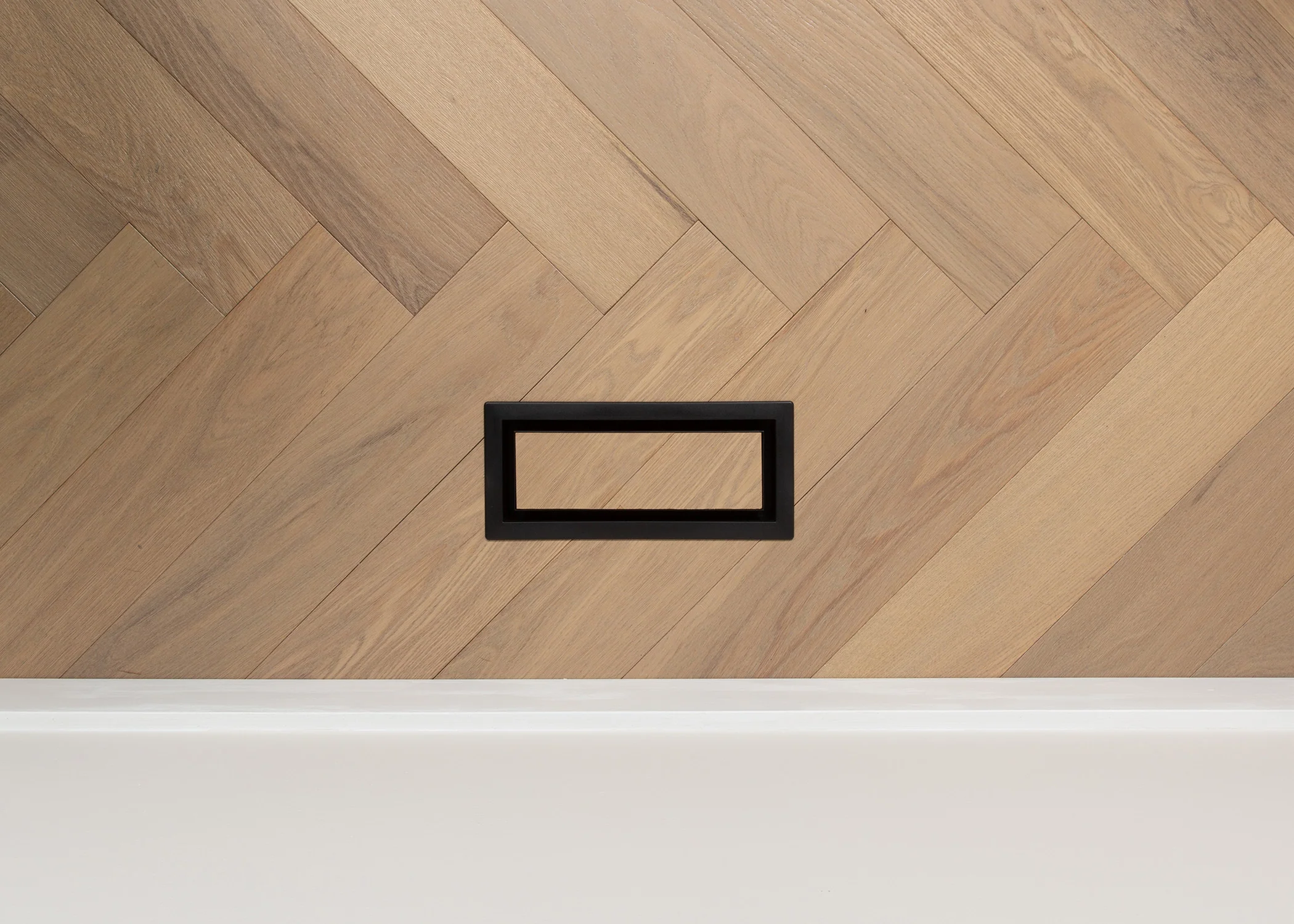 4"x10" Framed ABS Resin Matte Black Floor Register - Image 2