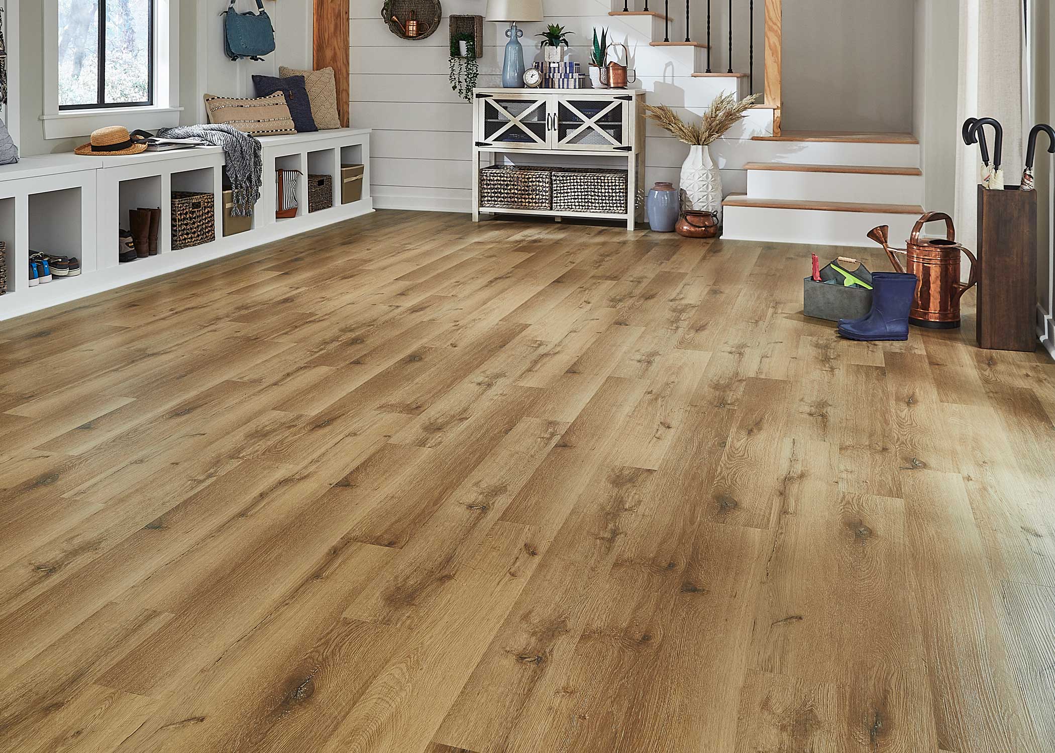 5mm w/pad Woodley Oak Waterproof Rigid Vinyl Plank Flooring - Sample - Image 2