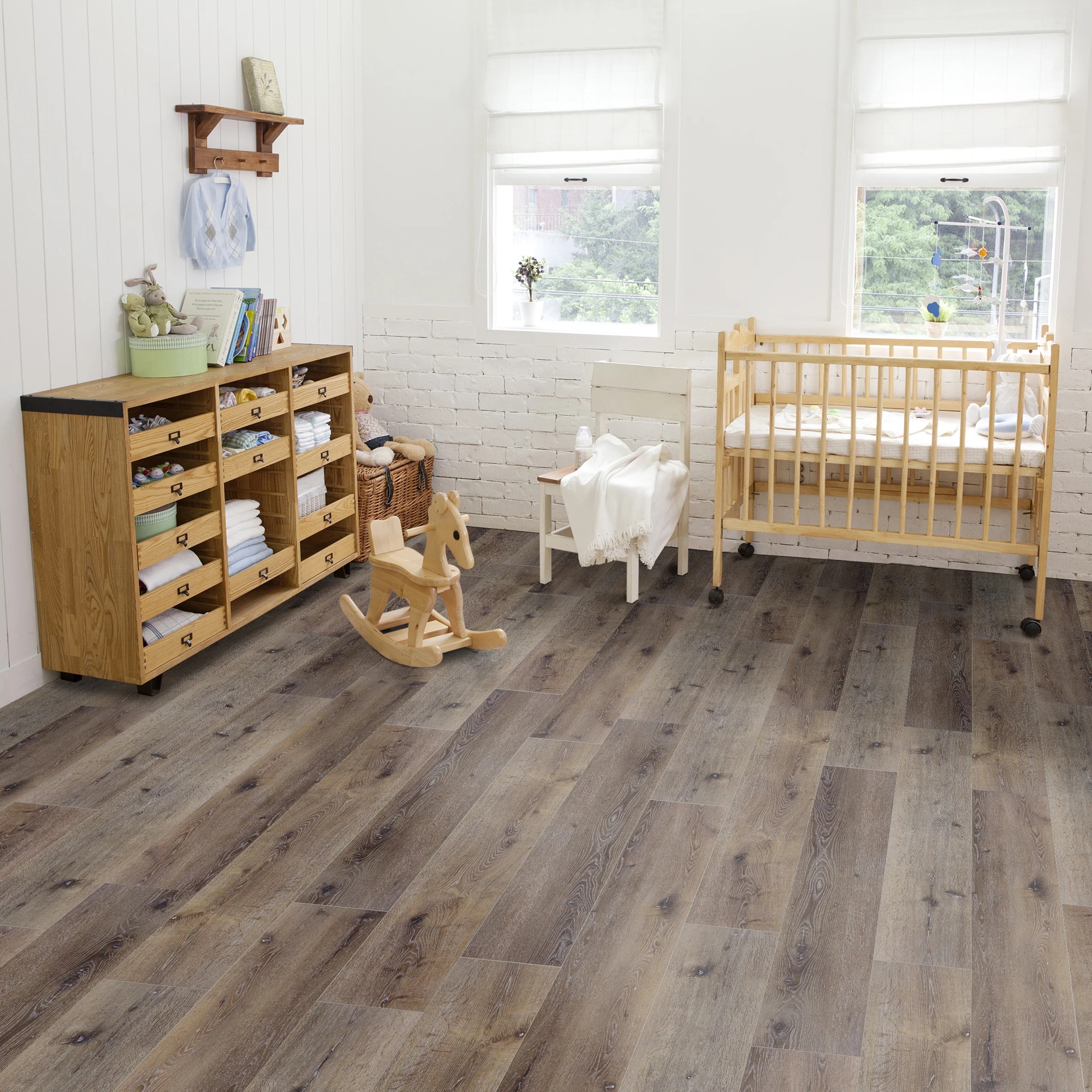 8mm w/pad Oxford Estate Waterproof WPC Vinyl Plank Flooring 9 in. Wide x 60 in. Long - Image 2