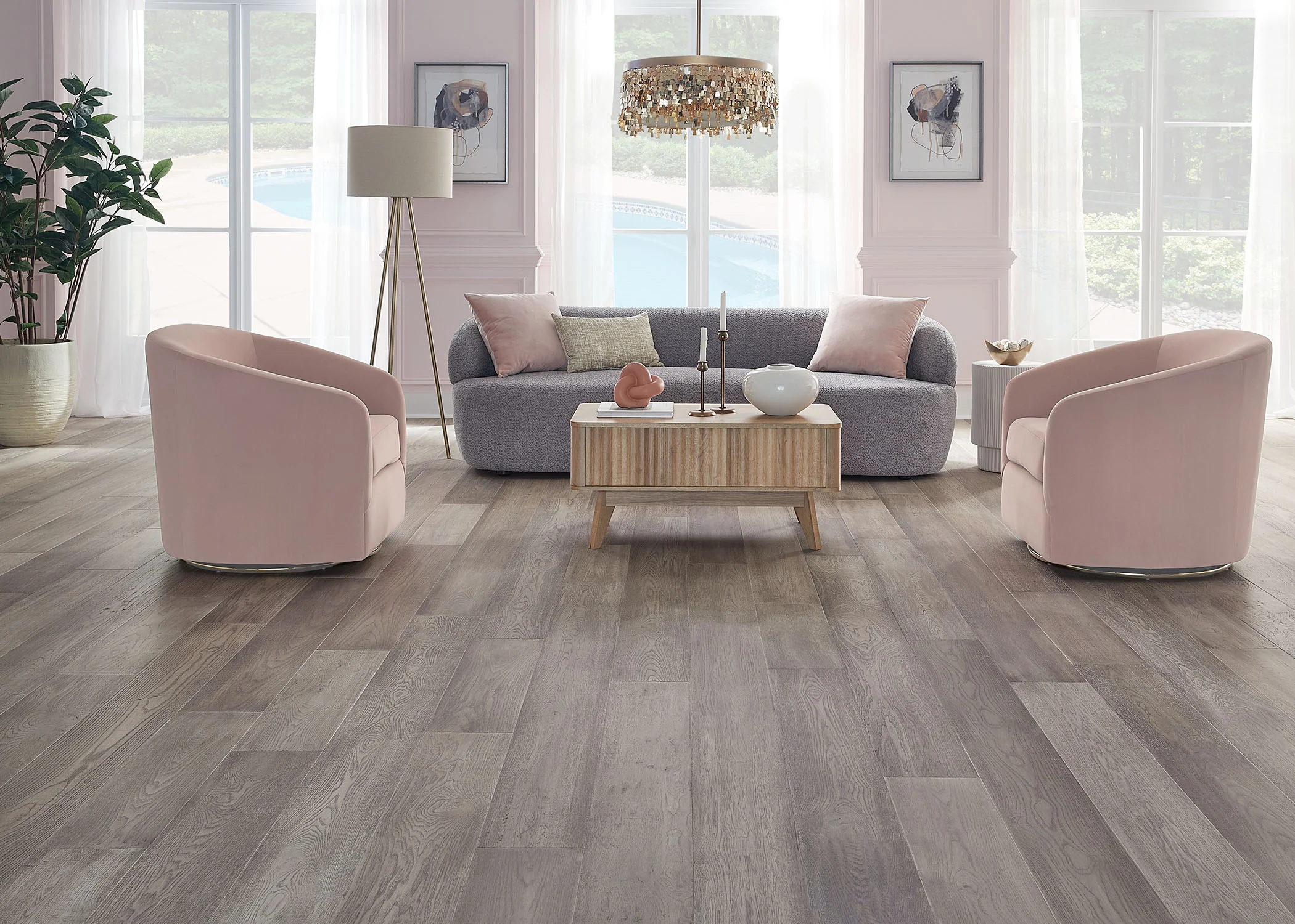 9/16 in. Monterey Bay Hickory Engineered Hardwood Flooring - Sample - Image 2