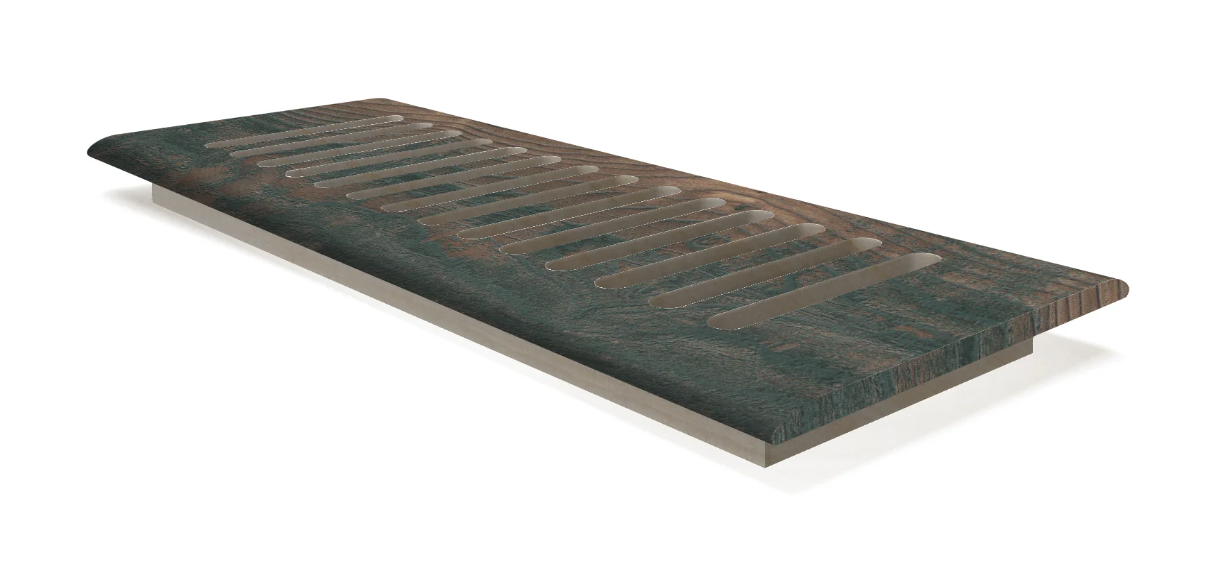 Antique Acres Oak Laminate 4 in. Wide x 12 in. Length Drop In Grill