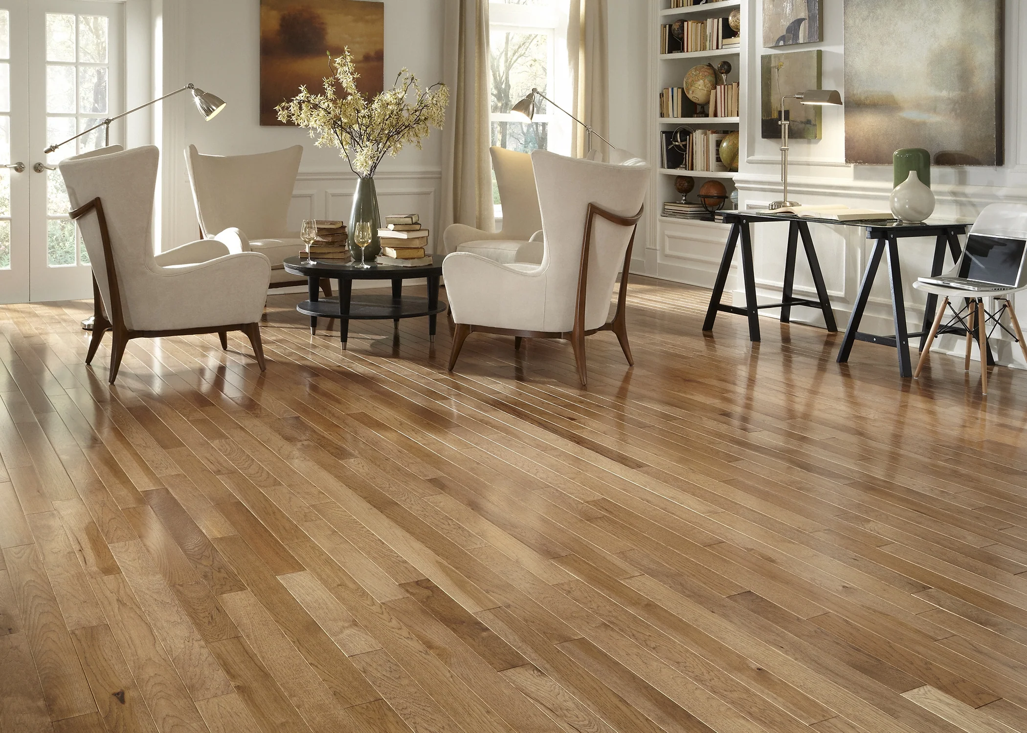 3/4 in. Walnut Hickory Prefinished Solid Hardwood Flooring 3.25 in. Wide - Image 2
