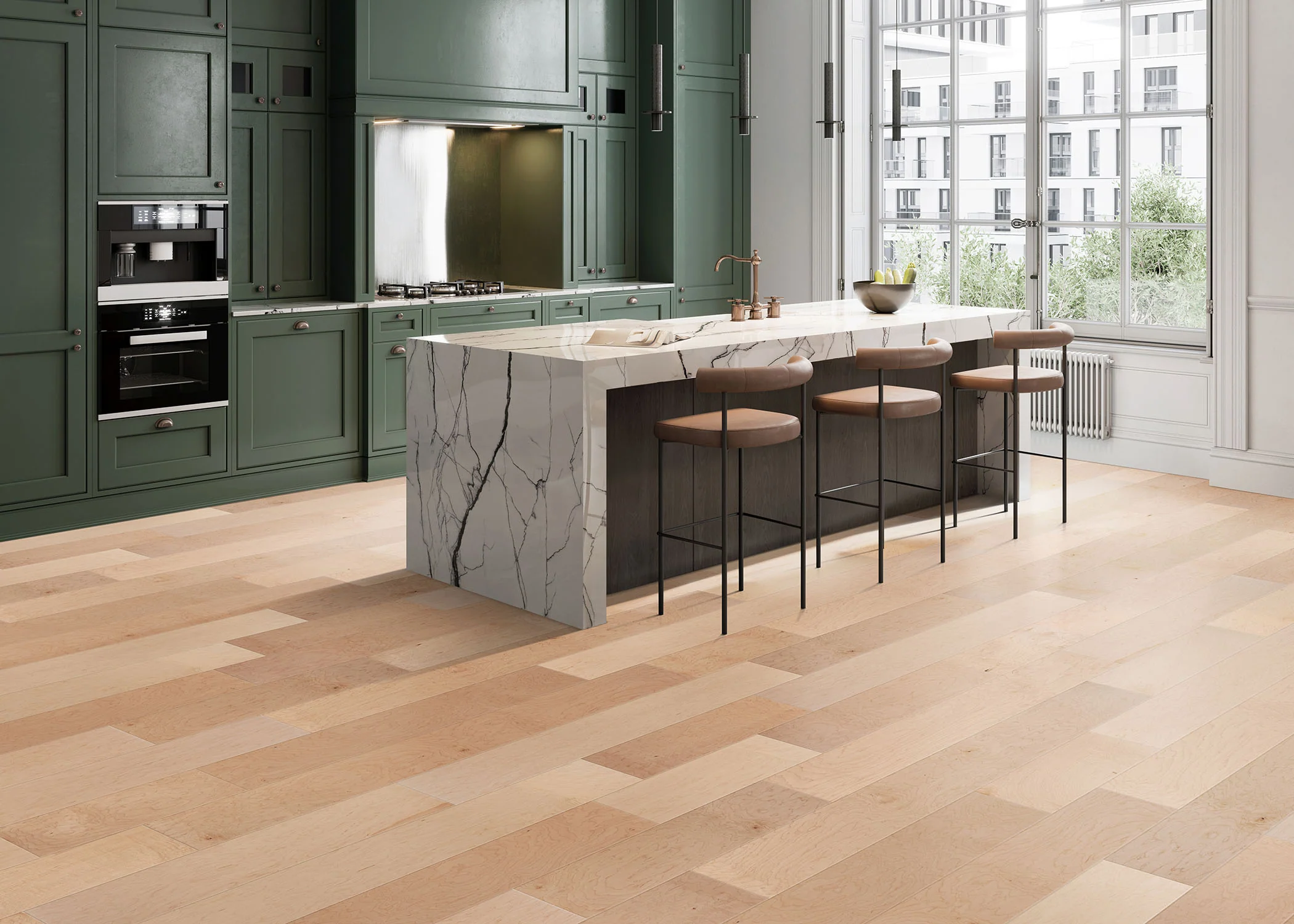 7/16 in. Select Maple Prefinished Engineered Hardwood Flooring 5.4 in. Wide - Image 2