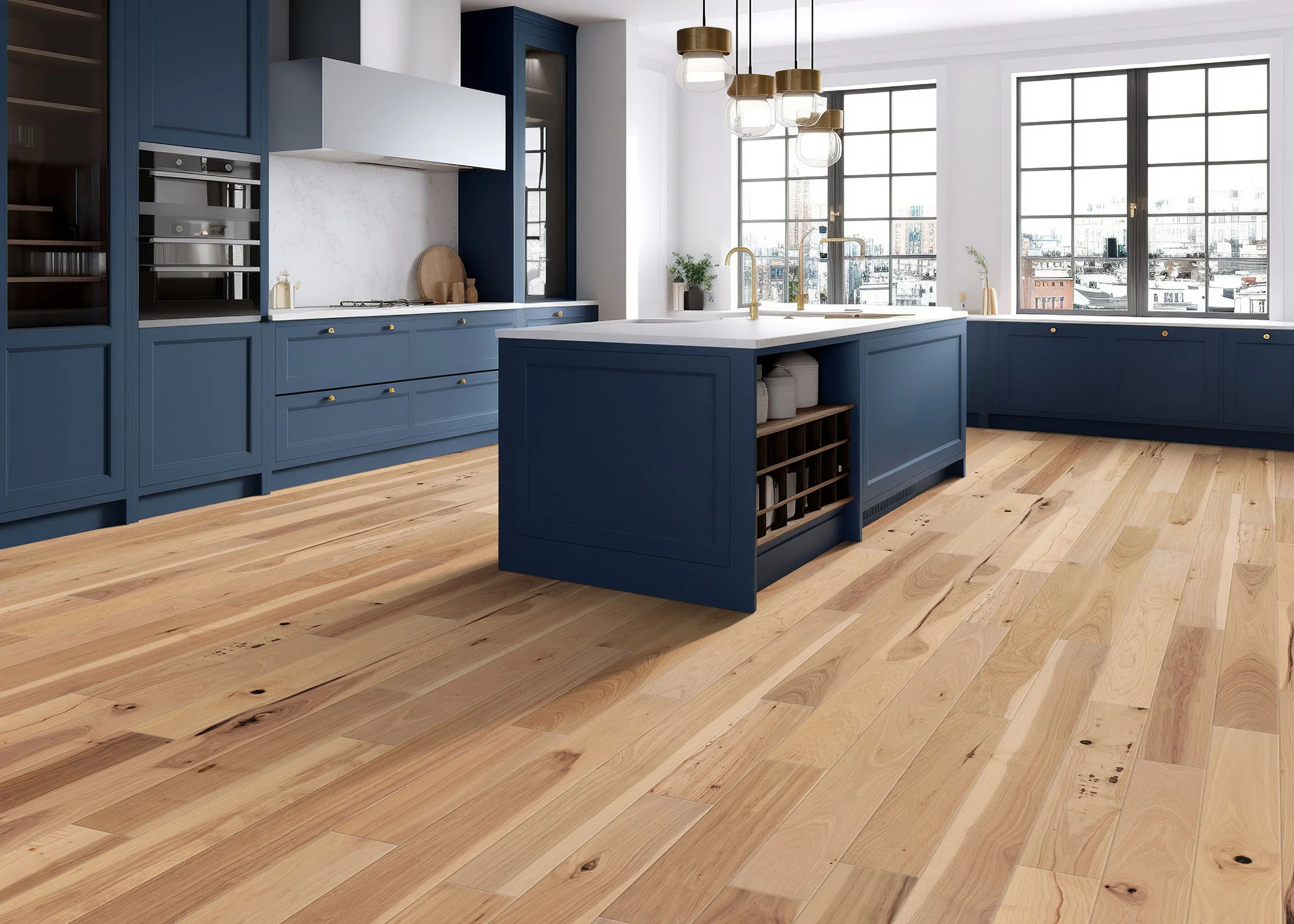 7/16 in. Matte Natural Hickory Prefinished Engineered Hardwood Flooring 5.4 in. Wide - Image 2