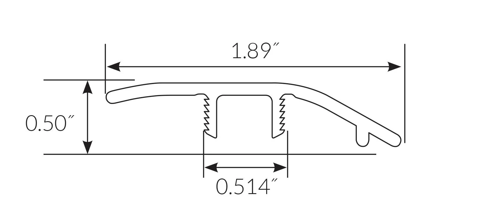 Chapel Bridge Oak Waterproof Hybrid Resilient 1.89 in. Wide x 7.5 ft. Length Reducer - Image 2