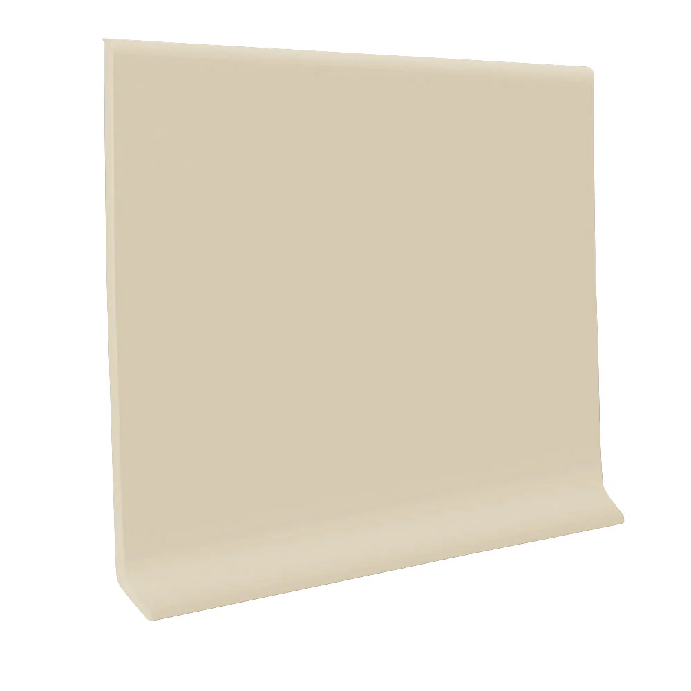 Cove Base Vinyl 4 in x 4 ft pcs Almond 120 ft/bx Baseboard