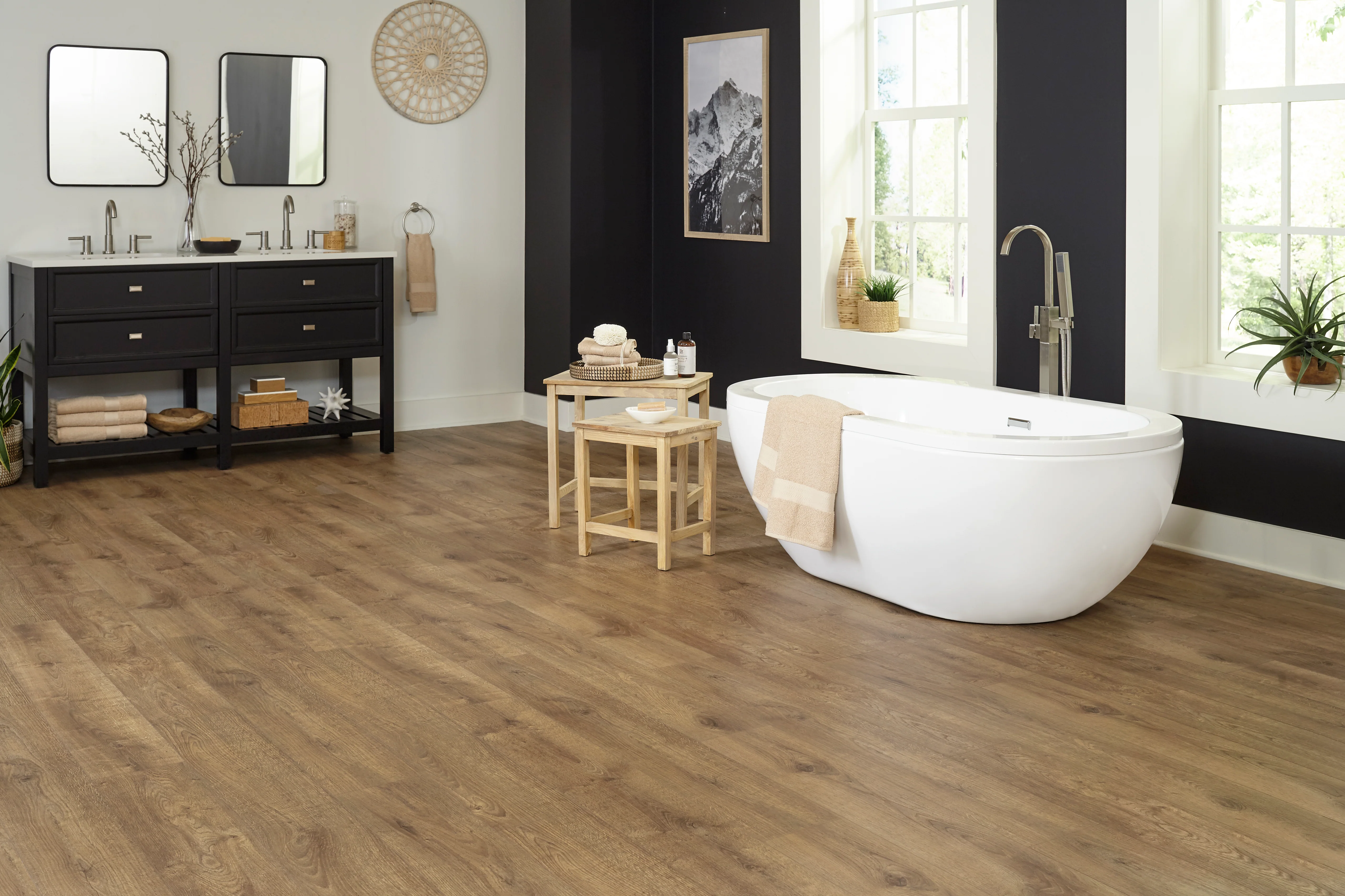12mm Autumn Cider Oak Water-Resistant Laminate Flooring 7.48 in. Wide x 50.6 in. Long - Image 2