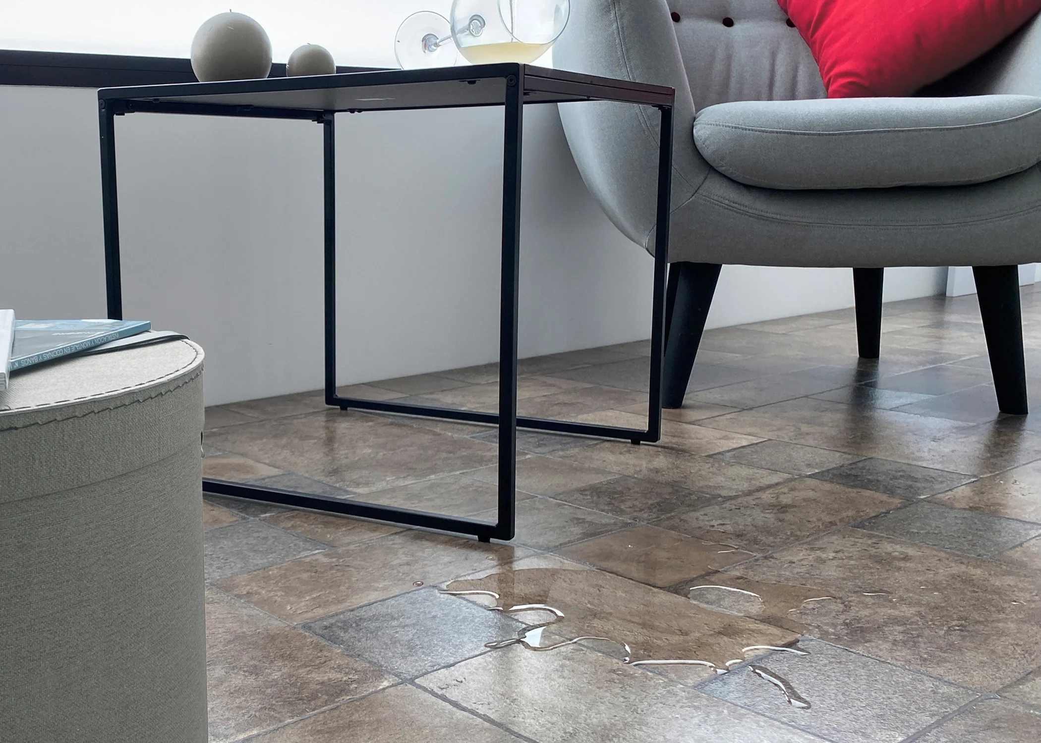 8mm Twilight Villa Stone w/ pad Water-Resistant Laminate Flooring 15.52 in. Wide x 47 in. Long - Image 3