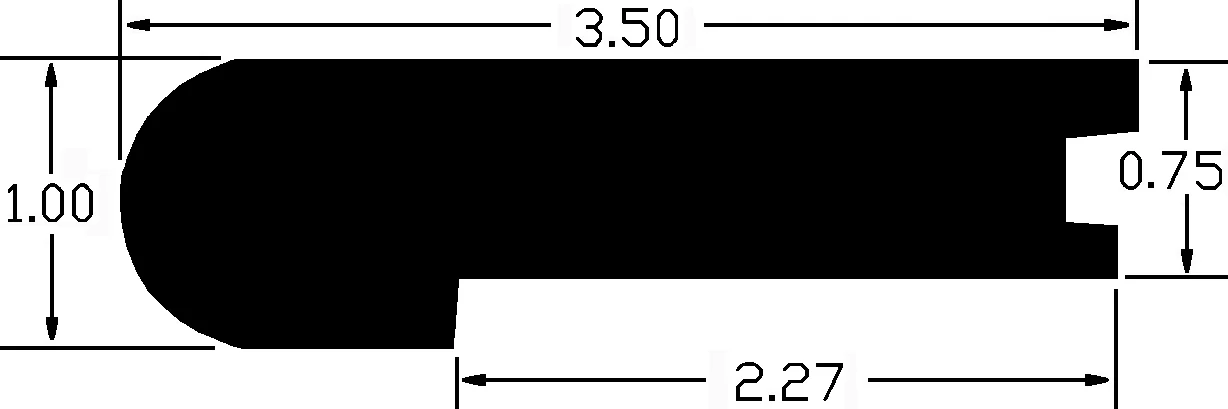 Flex Vinyl Plank 3/4 in x 3-1/2 in x 12 ft Maple Stair Nose