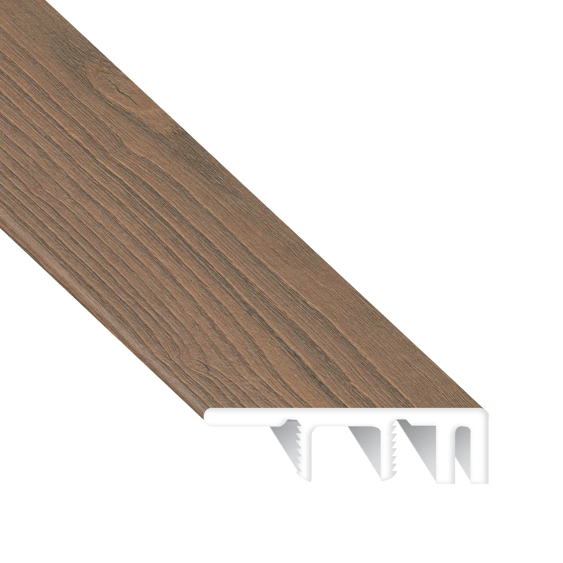 Hamburg Harvest Oak Waterproof Hybrid Resilient 1.5 in. Wide x 7.5 ft. Length End Cap