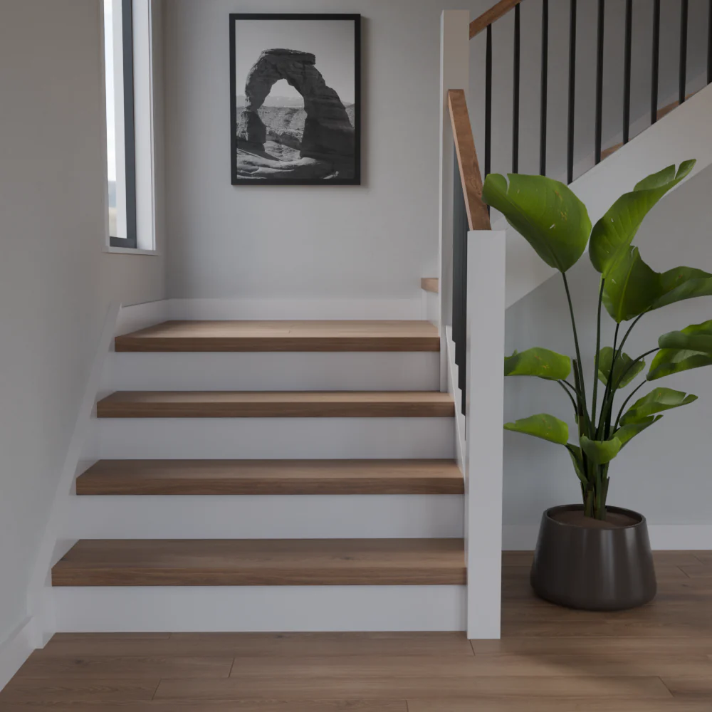 Hazelton Oak 48 in Length Square Retro Fit Tread - Image 2