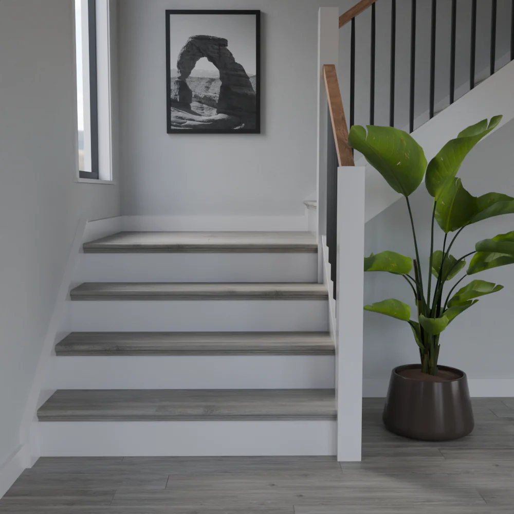 Laguna Gray Oak 48 in Length Retro Fit Tread - Image 2