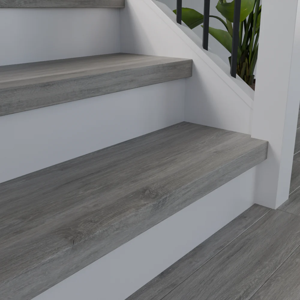 Laguna Gray Oak 48 in Length Square Retro Fit Tread - Image 3