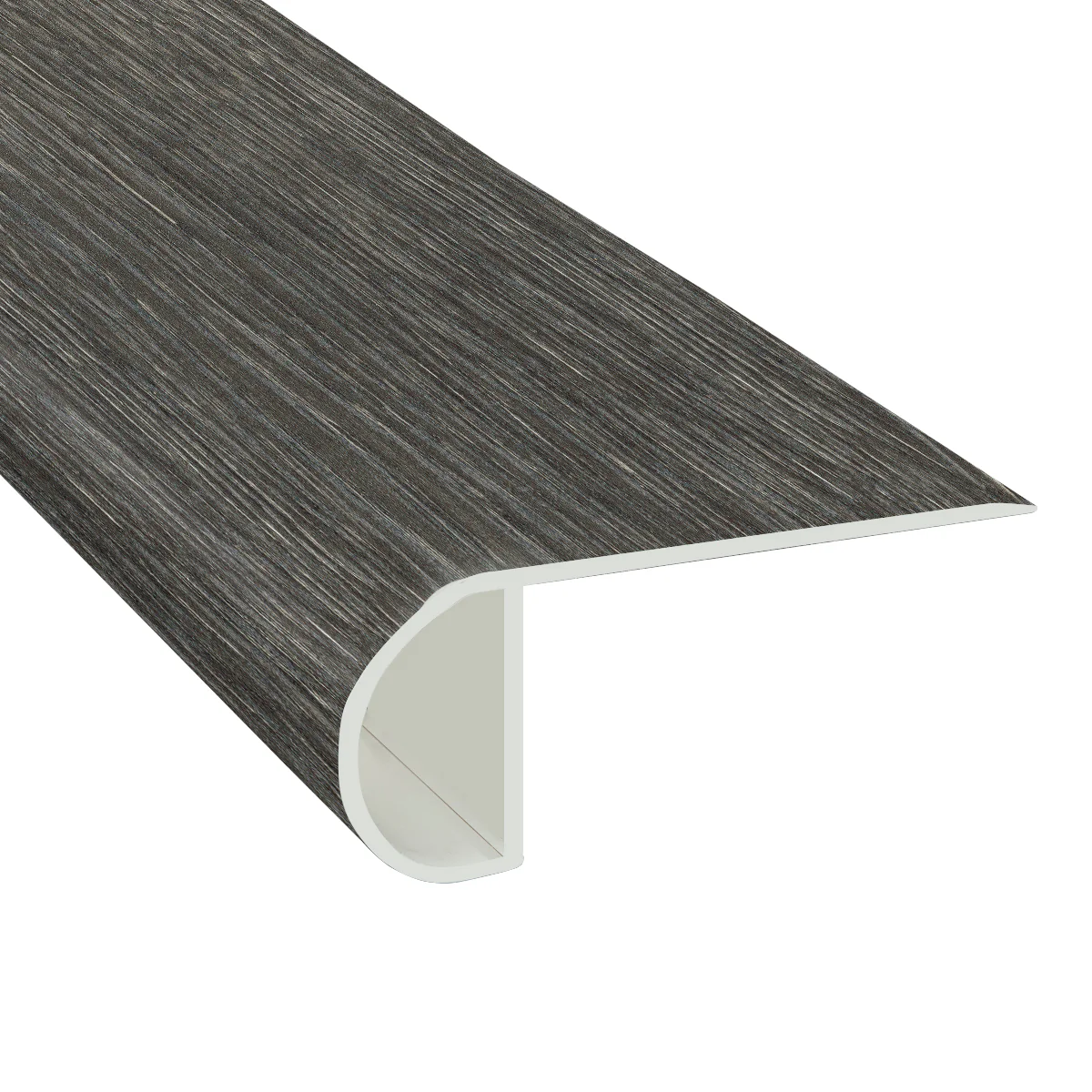 Midnight Oak Waterproof Laminate 1 in. Thick x 2.23 in. Wide x 7.5 ft. Length Low Profile Stair Nose
