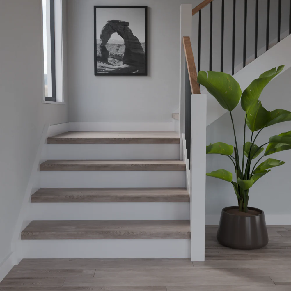 Midtown Oak 48 in Length Square Retro Fit Tread - Image 2