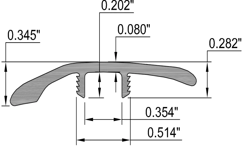 Milner Pass Oak Waterproof 1.89 in wide x 7.5 ft Length Reducer - Image 2