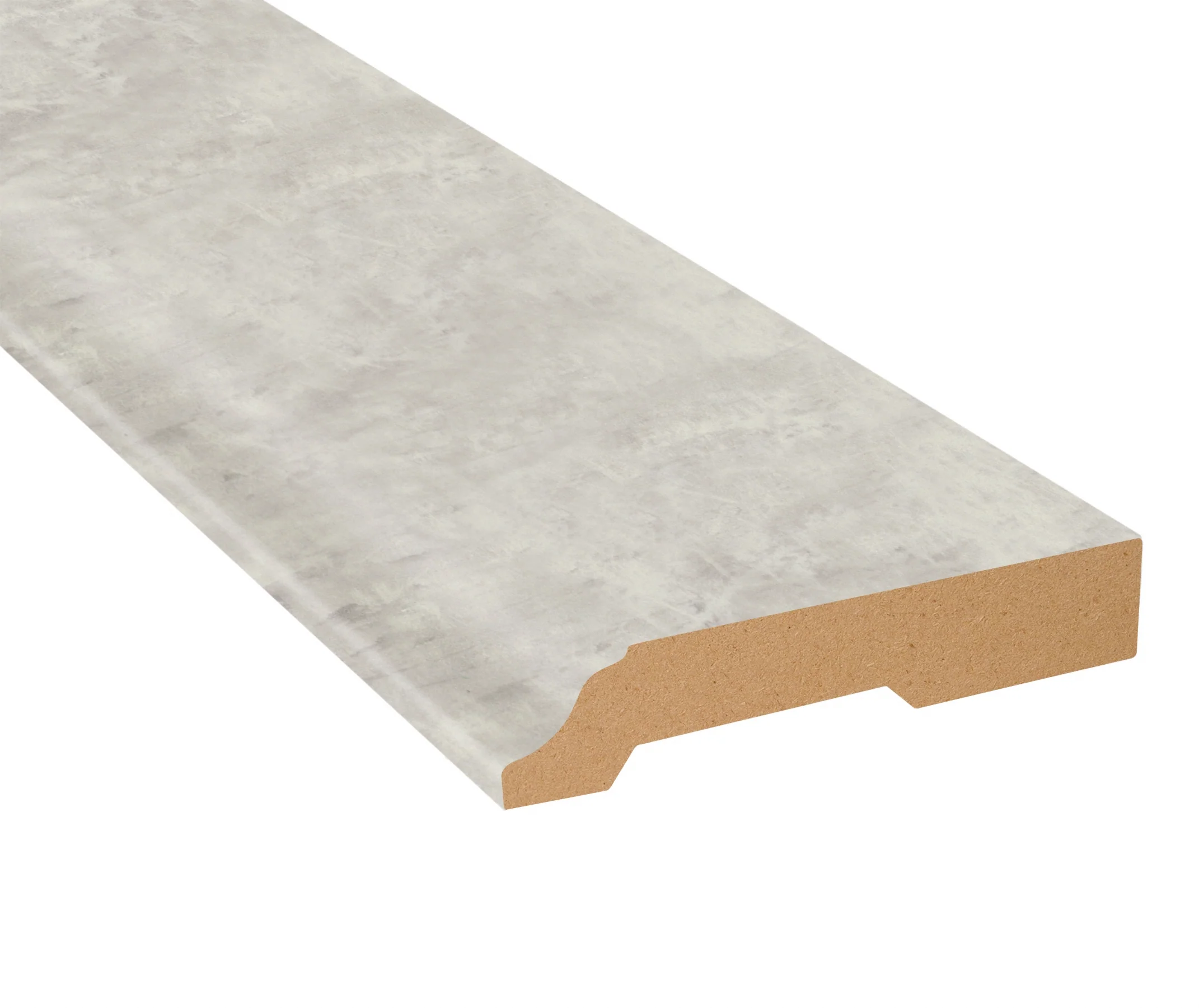 Patchwork Grey Tile Laminate 3-1/4 in. Tall x 0.63 in. Thick x 7.5 ft. Length Baseboard