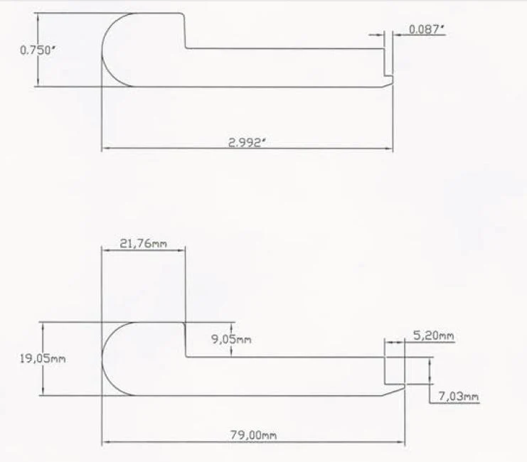 Pewter Oak Laminate 3/4 in. Thick x 3 in. Wide x 7.5 ft. Length Flush Stair Nose - Image 2