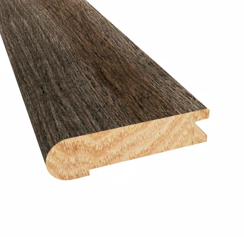 Prefinished Bristol Tavern Hickory 3/4 in. Thick x 3.13 in. Wide x 6.5 ft. Length Stair Nose