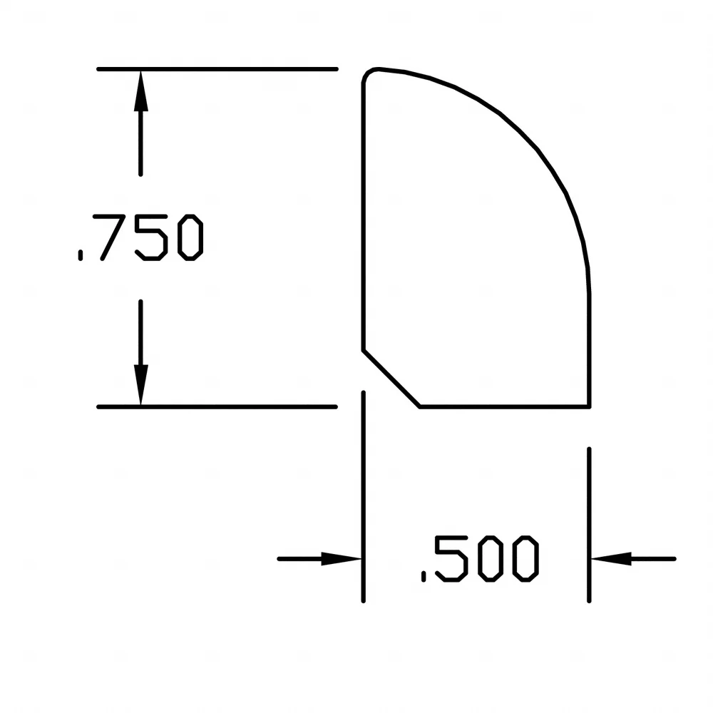 Prefinished Classic Mahogany Hardwood 1/2 in. Thick x 0.75 in. Wide x 78 in. Length Shoe Molding - Image 2