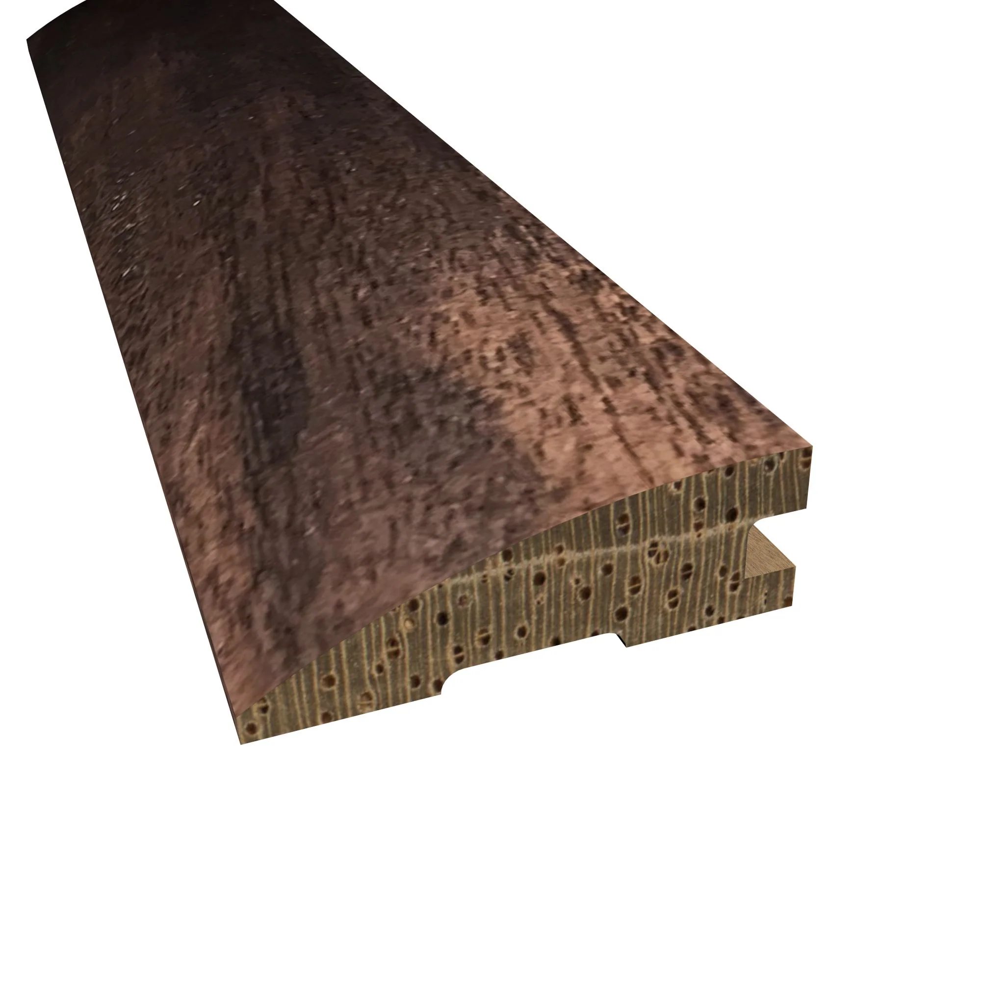 Prefinished Classic Mahogany Hardwood 3/4 in. Thick x 2.25 in. Wide x 78 in. Length Reducer