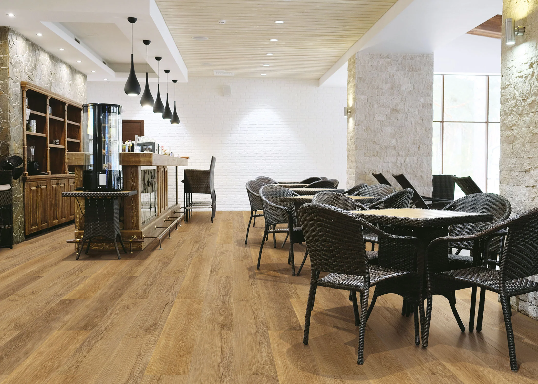 6mm Heritage Oak Water-Resistant Cork Flooring 7.67 in. Wide - Image 2