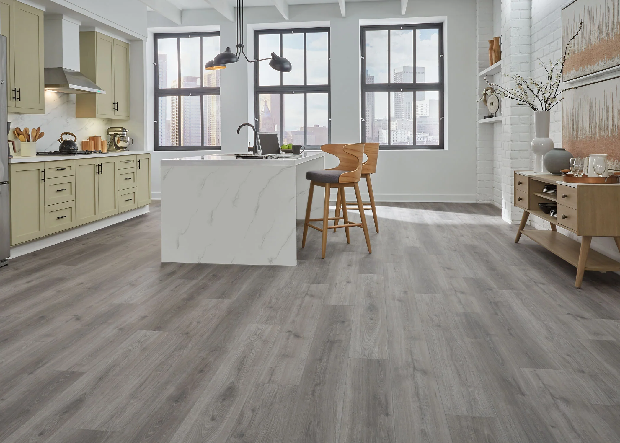 6.5mm w/pad Toledo Oak Waterproof Rigid Vinyl Plank Flooring 8 in. Wide x 60 in. Long - Image 2