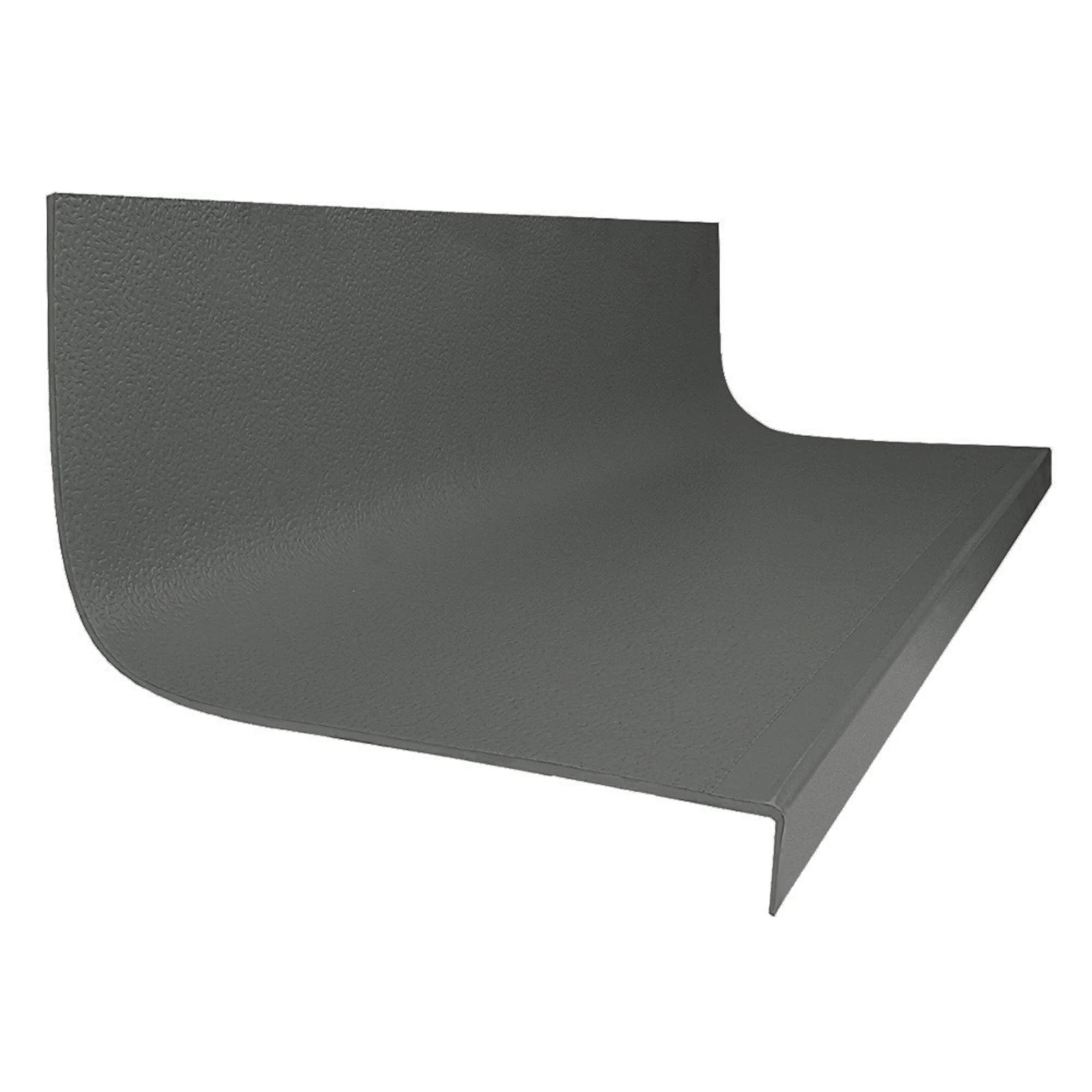 Rubber Hammered Stair Tread and Riser Square Nose 20.63"x 48" Charcoal - Image 2