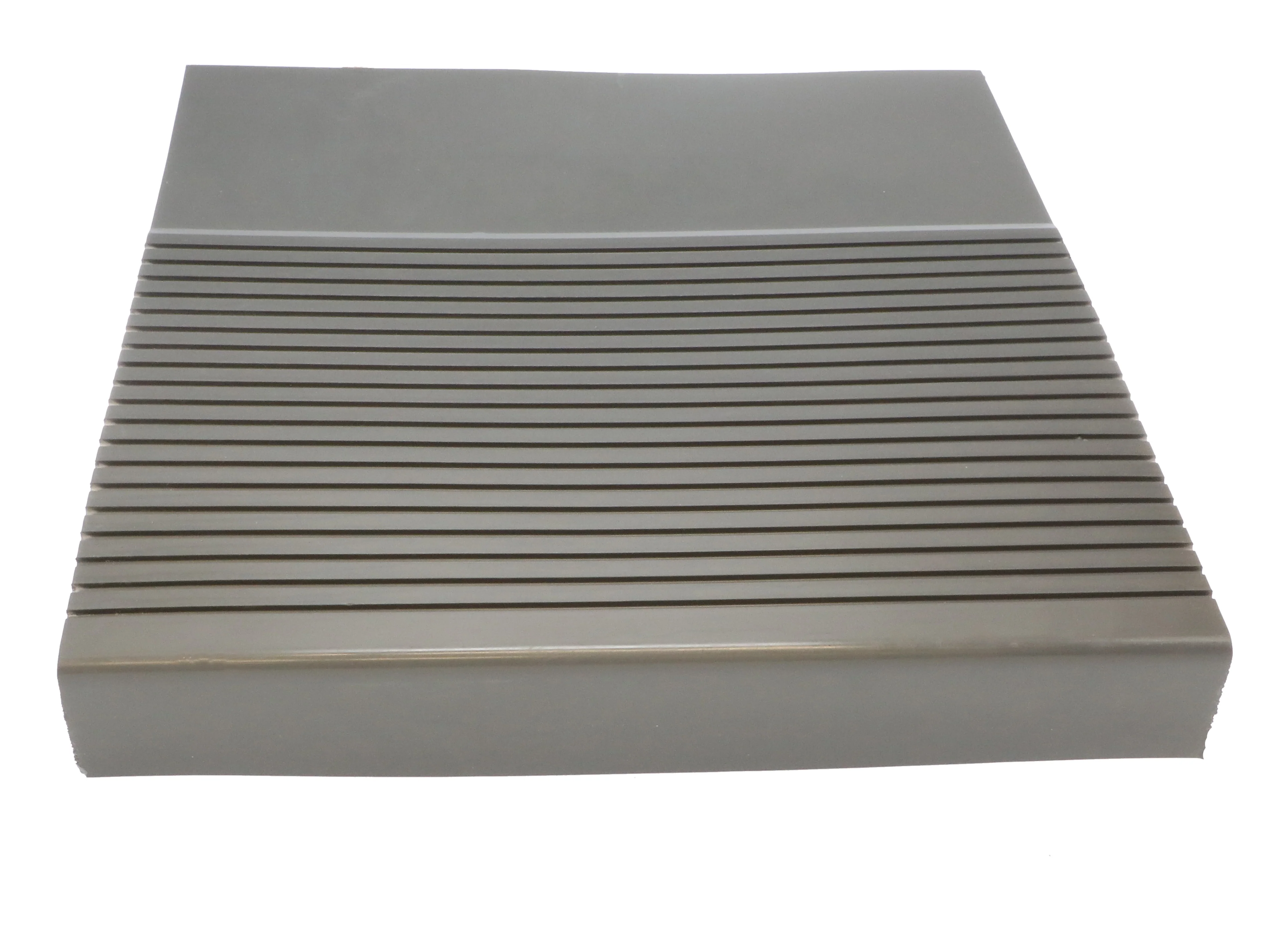 Rubber Light Duty Rib Design Stair Tread Square Nose 12.63" x 48" Charcoal - Image 2
