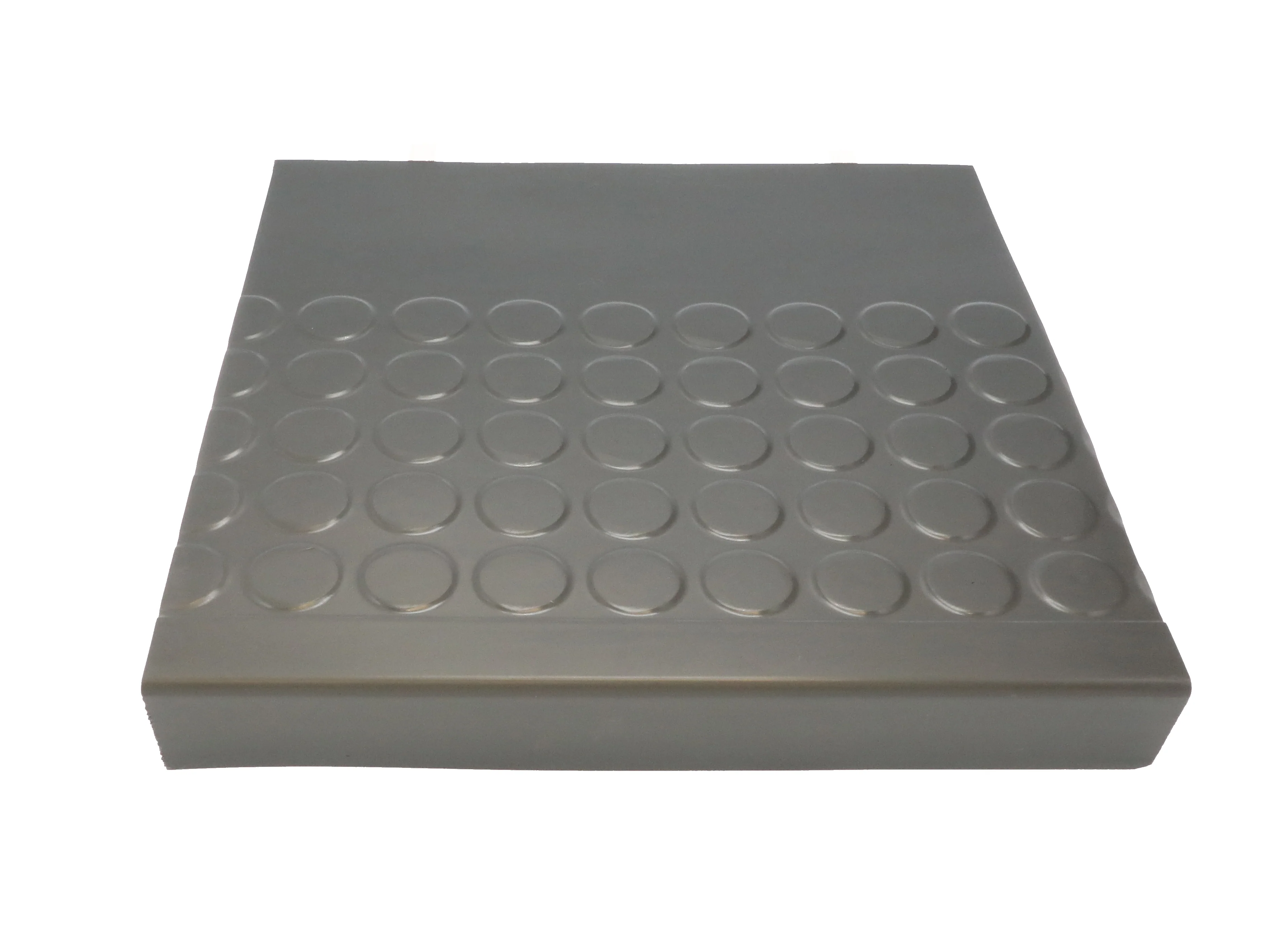 Rubber Raised Circular Stair Tread Square Nose 12.63" x 48" Charcoal - Image 2
