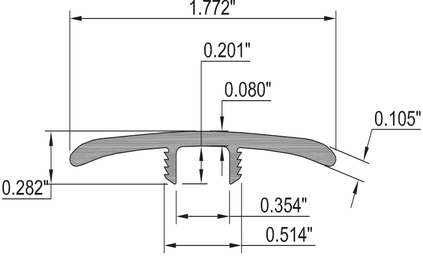 Sheffield Oak Waterproof 1.77 in. Wide x 7.5 ft Length T-Molding - Image 2