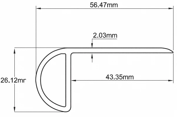Silk Spire Oak Waterproof Hybrid Resilient 1 in. T x 2.25 in. W x 7.5 ft. L Low Profile Stair Nose - Image 2