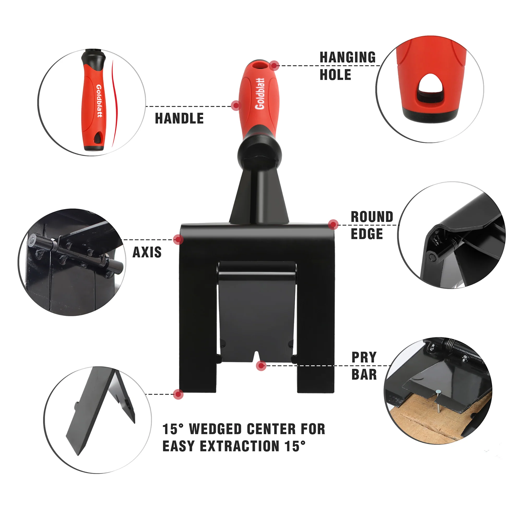 Trim Puller, Removal Tool for Baseboard, Molding, Siding & Flooring Removal - Image 2