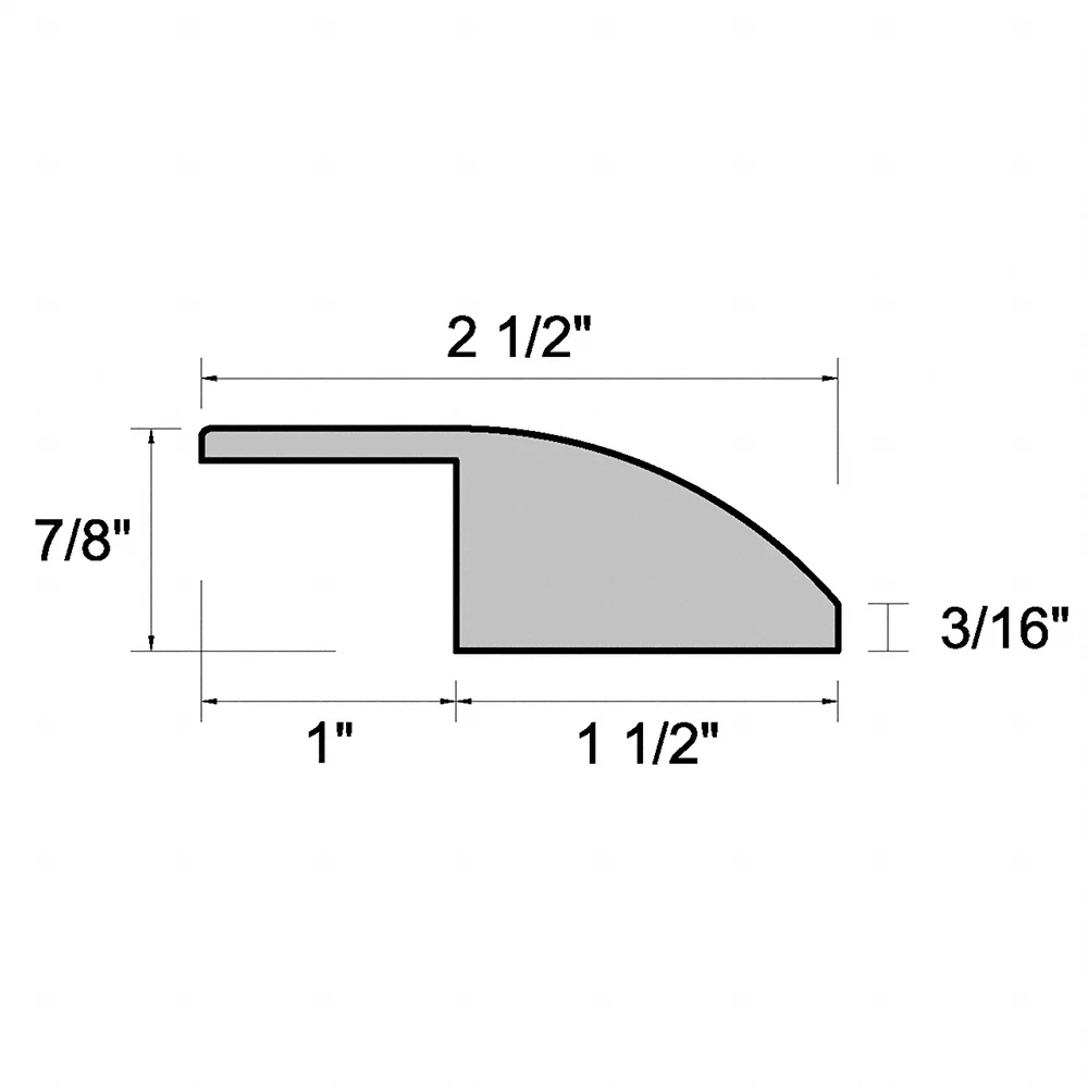 Unfinished Red Oak 2.5 in. Wide x 8 ft. Overlap Reducer - Image 2