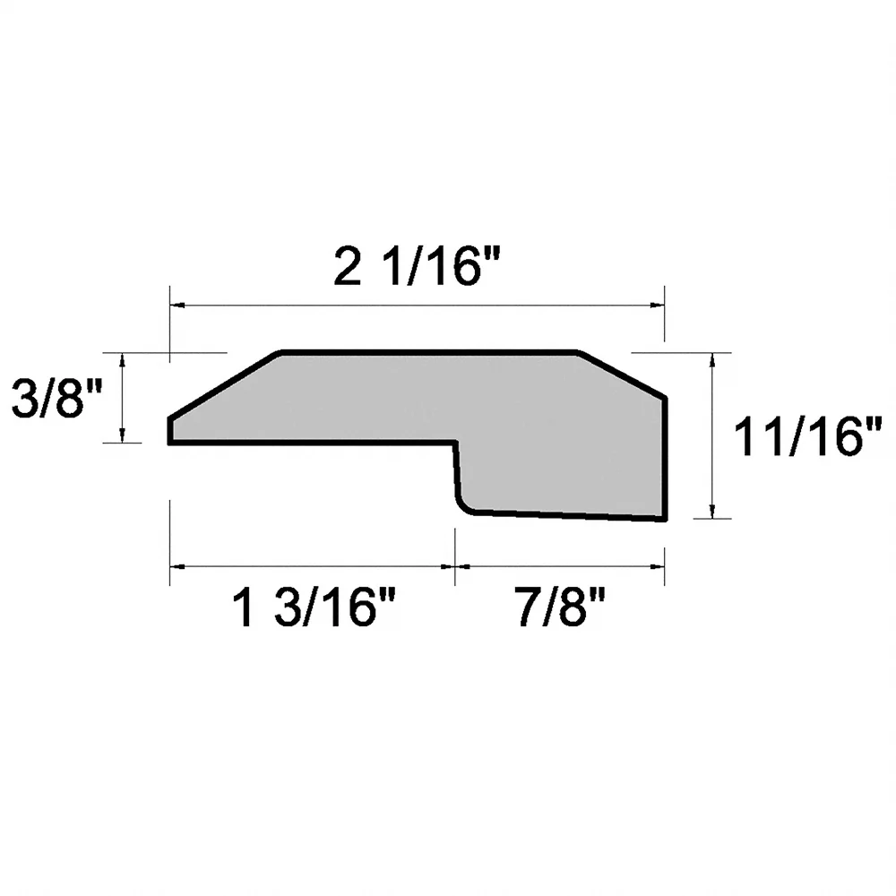 Unfinished Red Oak 2 in. Wide x 8 ft. Length Threshold - Image 2
