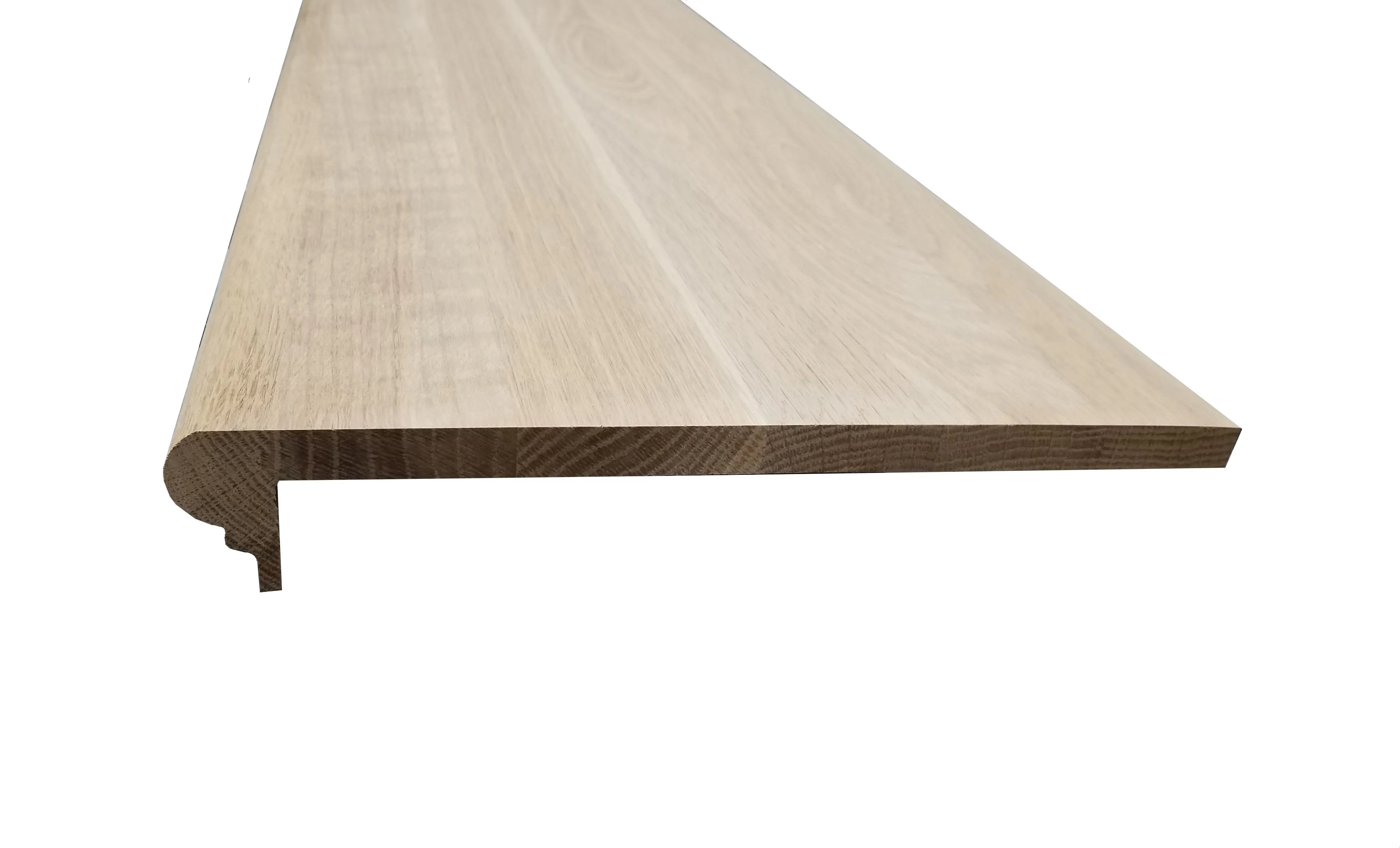 Unfinished Solid Wood White Oak 5/8 in. Thick x 11.5 in. Wide x 48 in. Length Retrofit Stair Tread
