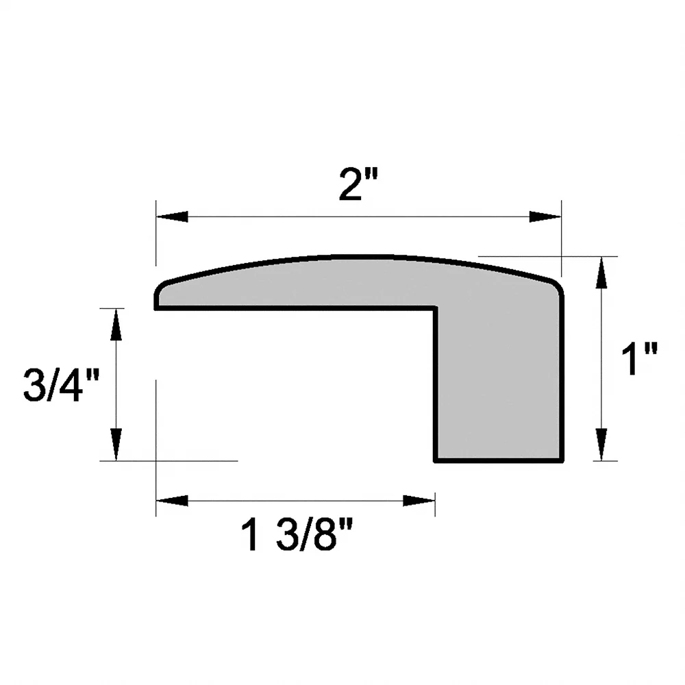 Unfinished White Oak 2 in. Wide x 8 ft. Length Medium Threshold - Image 2
