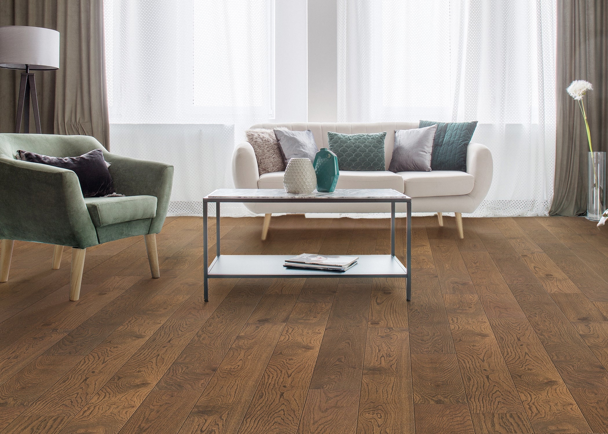 3/8 in. Big Horn Oak Distressed Prefinished Engineered Hardwood Flooring 6.38 in. Wide - Image 3